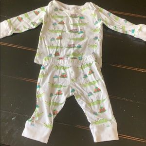 Christmas alligator present pajamas 3 month